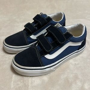 Vans Kids Old Skool V Shoe Navy/True White Size 1
